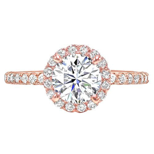 Chloe Diamond Halo Engagement Ring